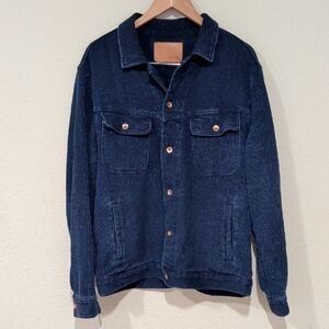 Taylor Stitch 44 The Long Haul Jacket In Indigo Waffle